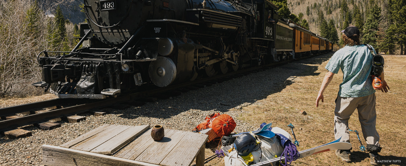 The official way to hail a train is to cross your arms back and forth over your knees–a move more likely to be found at a middle school dance than a wilderness stop. Hearing the whistle of the train and praying they would A) stop and B) have space, we danced. And jumped. And screamed. We crossed our arms over our legs so fast we almost started flying home. The spectacle was enough to not only make the train stop, but garner the attention of every single passenger aboard the scenic Narrow Gauge Silverton-Durango line. More than a hundred heads with slacked jaws hung out the open-air cabins; we were likely the most interesting wildlife encounter they’d see the entire day. Photo Matthew Tufts.